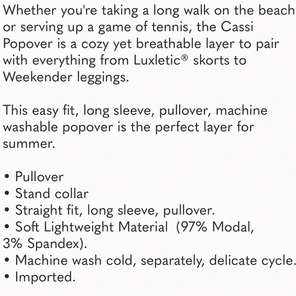 Lilly Pulitzer Blue Ibiza Luxletics Cassi Popover top size small - Picture 16 of 16